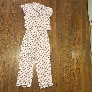 Juicy Couture Black and Pink Pajama Set Women’s Size: Large